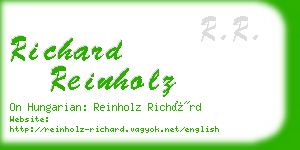 richard reinholz business card